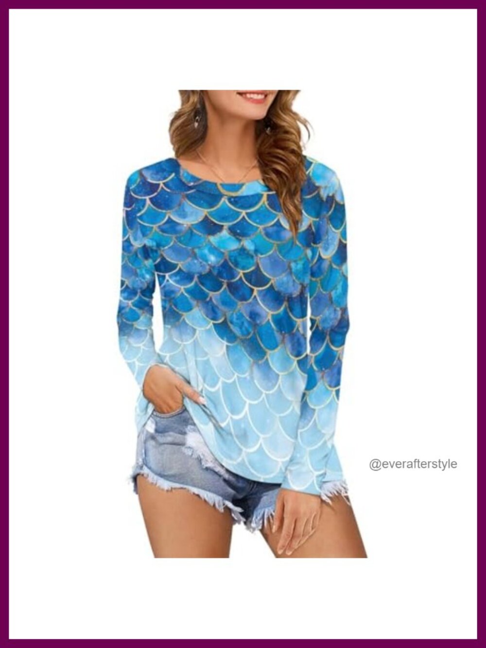 Women's Long Sleeve Loose Fit Polyester T-Shirt Casual